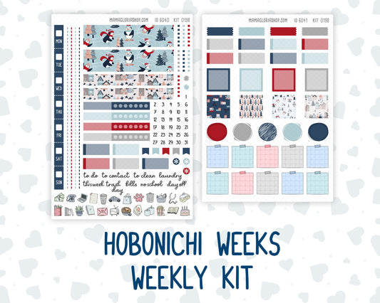 Kit 0198 Hobonichi Weeks – Weekly Kit - Holiday Village - December - Christmas