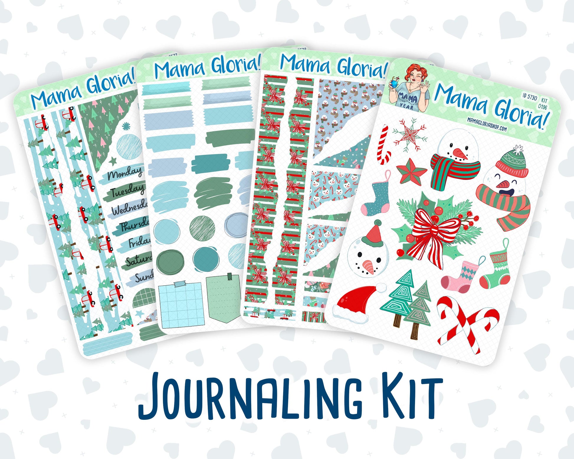 Kit 0196- Winter Warmth - Journaling Kit - December - Christmas - For Planner - Notebook - Journal