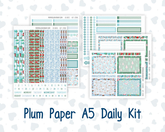 Kit 0196 A5 Plum Paper Daily - Winter Warmth - Planner -December - Christmas