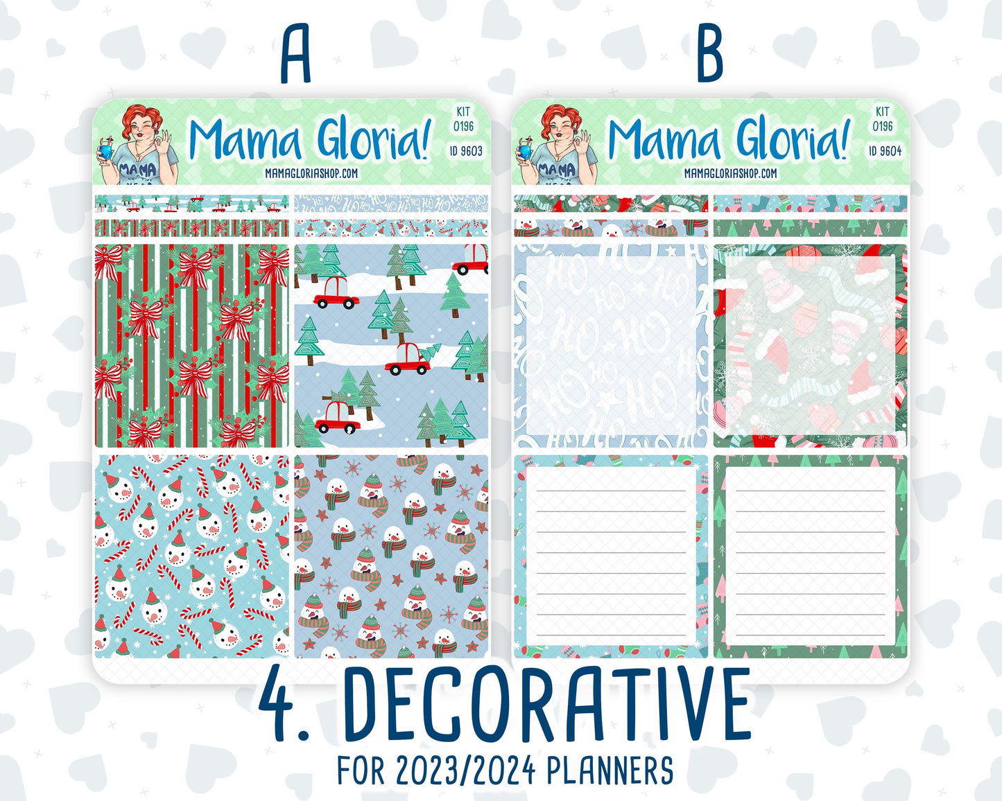 Kit 0196 - A5 Daily Duo - Winter Warmth - December - Christmas -Planner