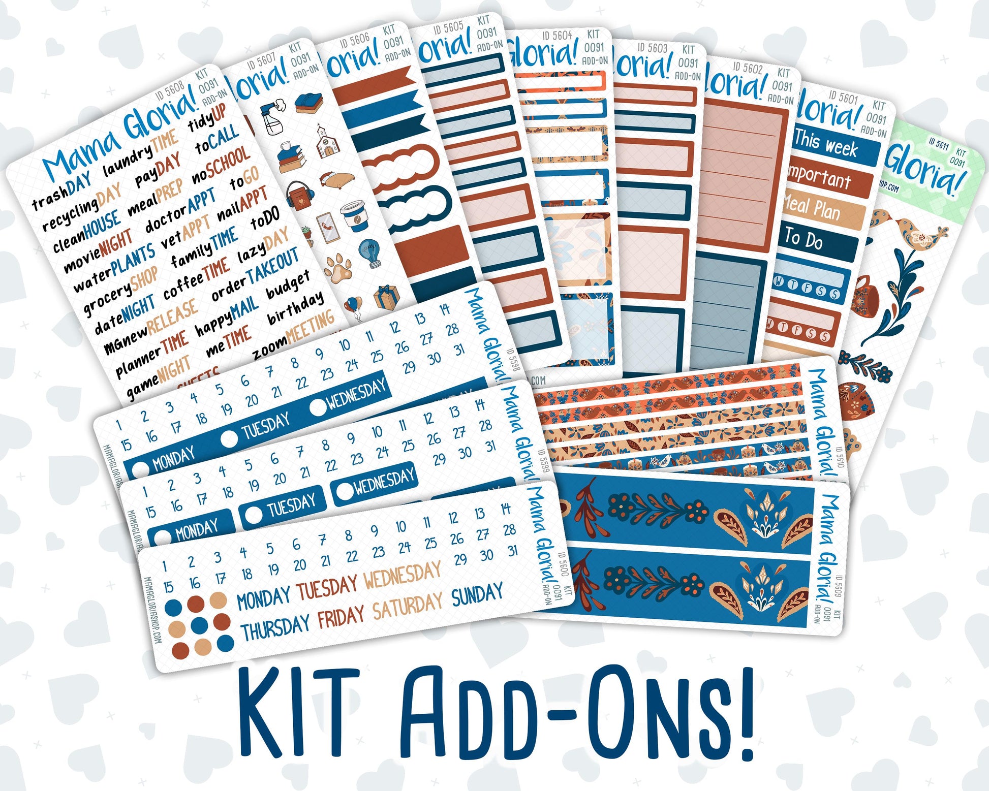 Kit 0091 Add Ons - Nordic Autumn - Planner Stickers - Kit 2024