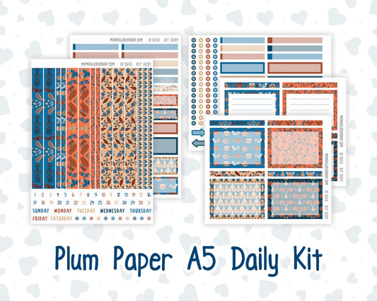 Kit 0091 A5 Plum Paper Daily - Nordic Autumn - Fall - Autumn - Planner