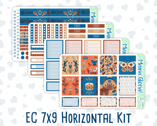 Kit 0091- 7x9 - Nordic Autumn - Weekly Kit For EC Horizontal Planners - Fall