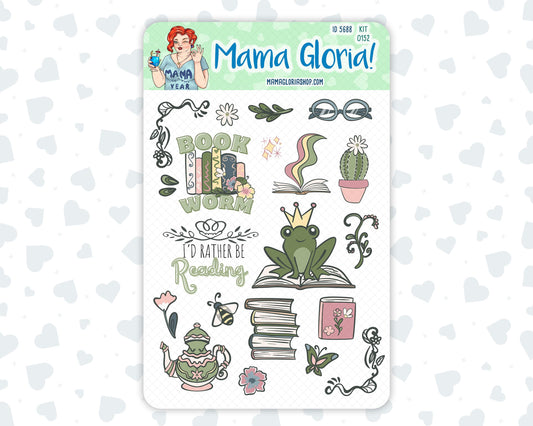 Kit 0152- Clipart - Froggy Reads - For Planners - Journals