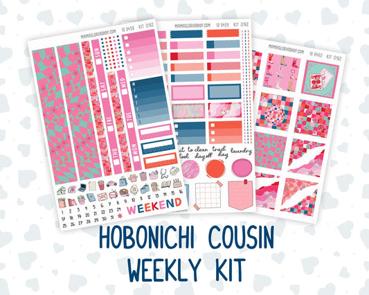 Kit 0162 Hobonichi Cousin – Weekly Kit – 1.3” Wide Columns - Disco Cowgirl