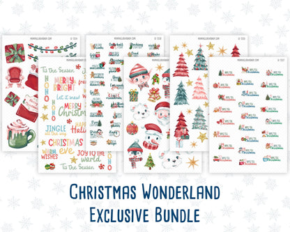 Exclusive Sticker Bundle - Christmas Wonderland - For Planners - Journals - December - Christmas