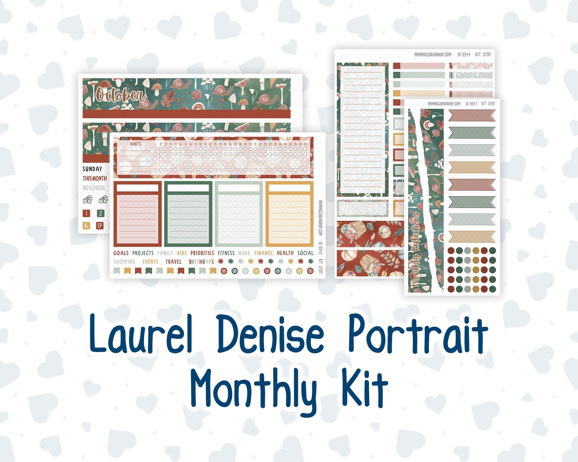 Kit 0191 Laurel Denise Portrait – Monthly - Autumn Harvest - October - Fall