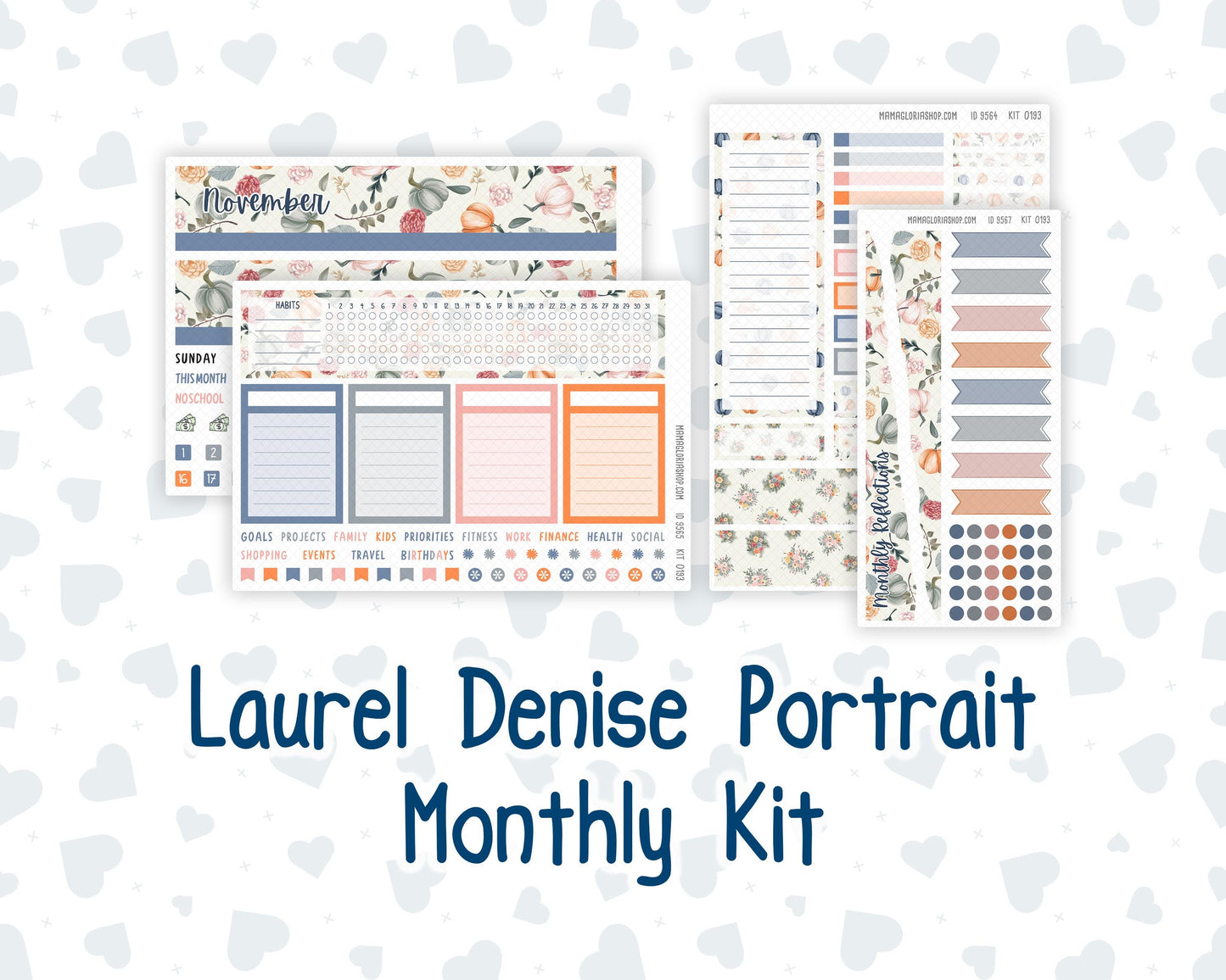 Kit 0193 Laurel Denise Portrait – Monthly - Bloom Harvest - November- Fall