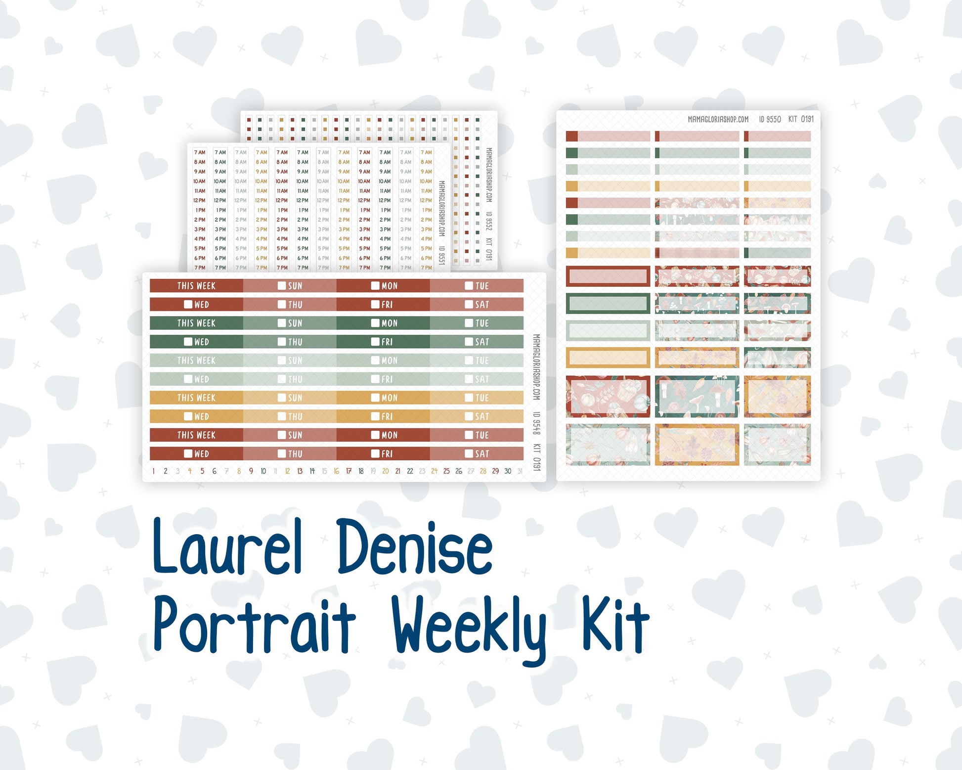 Kit 0191 Laurel Denise Portrait – Weekly- Autumn Harvest - October - Fall