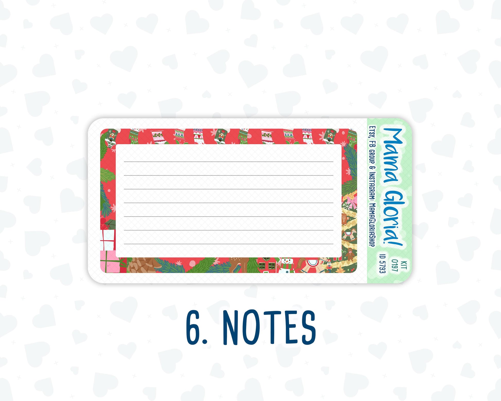 Kit 0197 - A5 - Nutcracker Magic - December - Christmas- Notes Pages - Dashboard Kit - Productivity Page