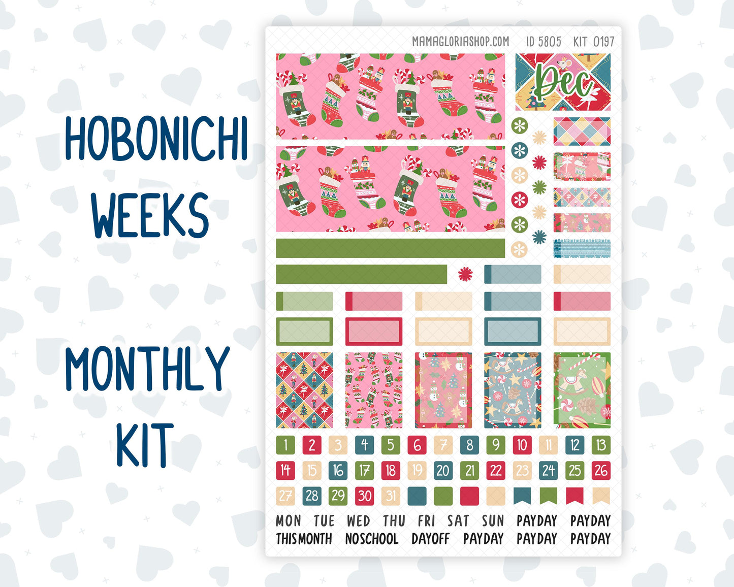 Kit 0197 Hobonichi Weeks – Monthly – Nutcracker Magic - December- Christmas