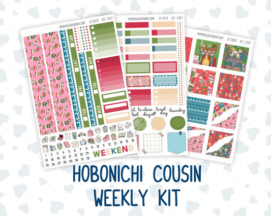 Kit 0197 Hobonichi Cousin – Weekly Kit – 1.3” Wide Columns - Nutcracker Magic - December- Christmas