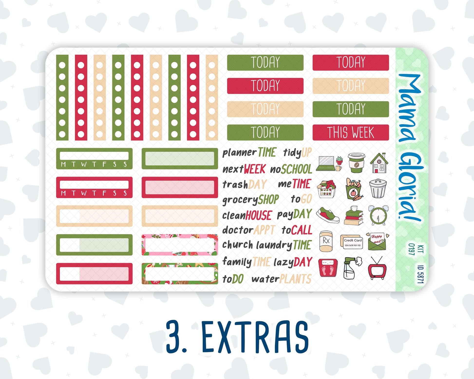 Kit 0197- 7x9 - Nutcracker Magic - Weekly Kit For EC Horizontal Planners - December- Christmas