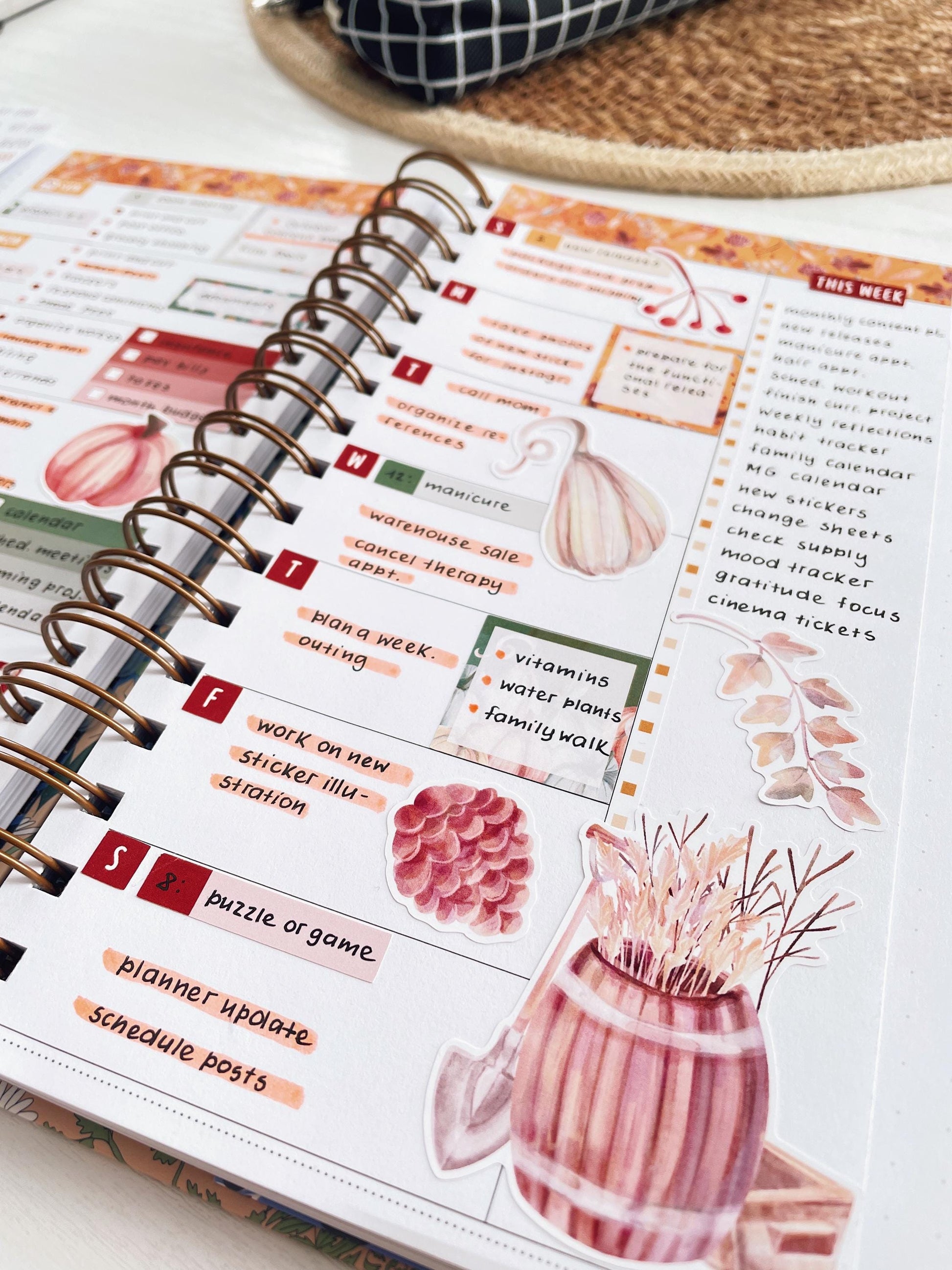 Kit 0204 Laurel Denise Standard Size – Weekly - Horizontal Layout - Valentine's Garden - February