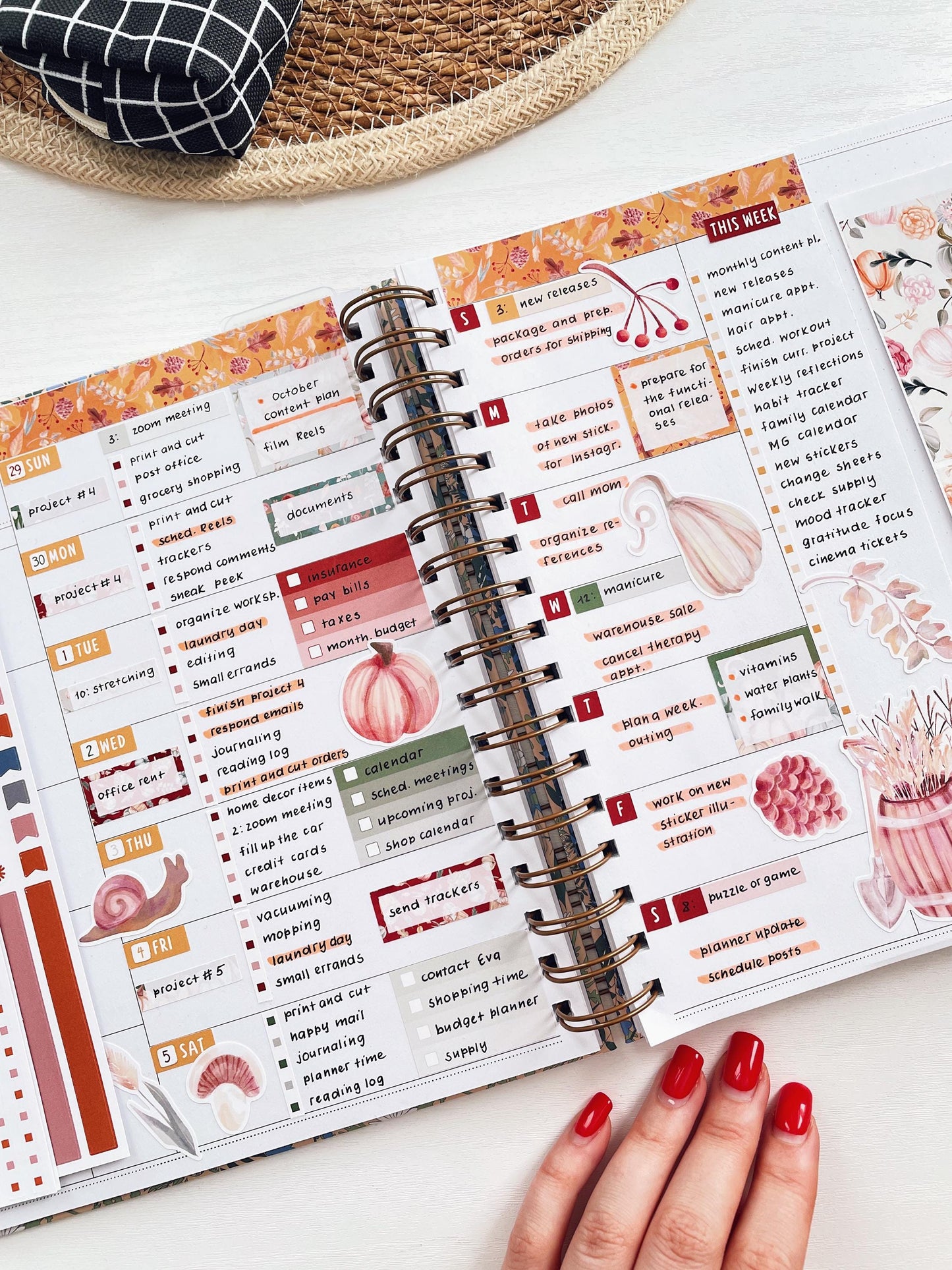 Kit 0258 - Laurel Denise The Nancy Planner Large - Weekly Kit - March - Plant Therapy