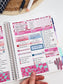 Kit 0203- 7x9 Plum Paper Vertical Priorities - Self-Care - January