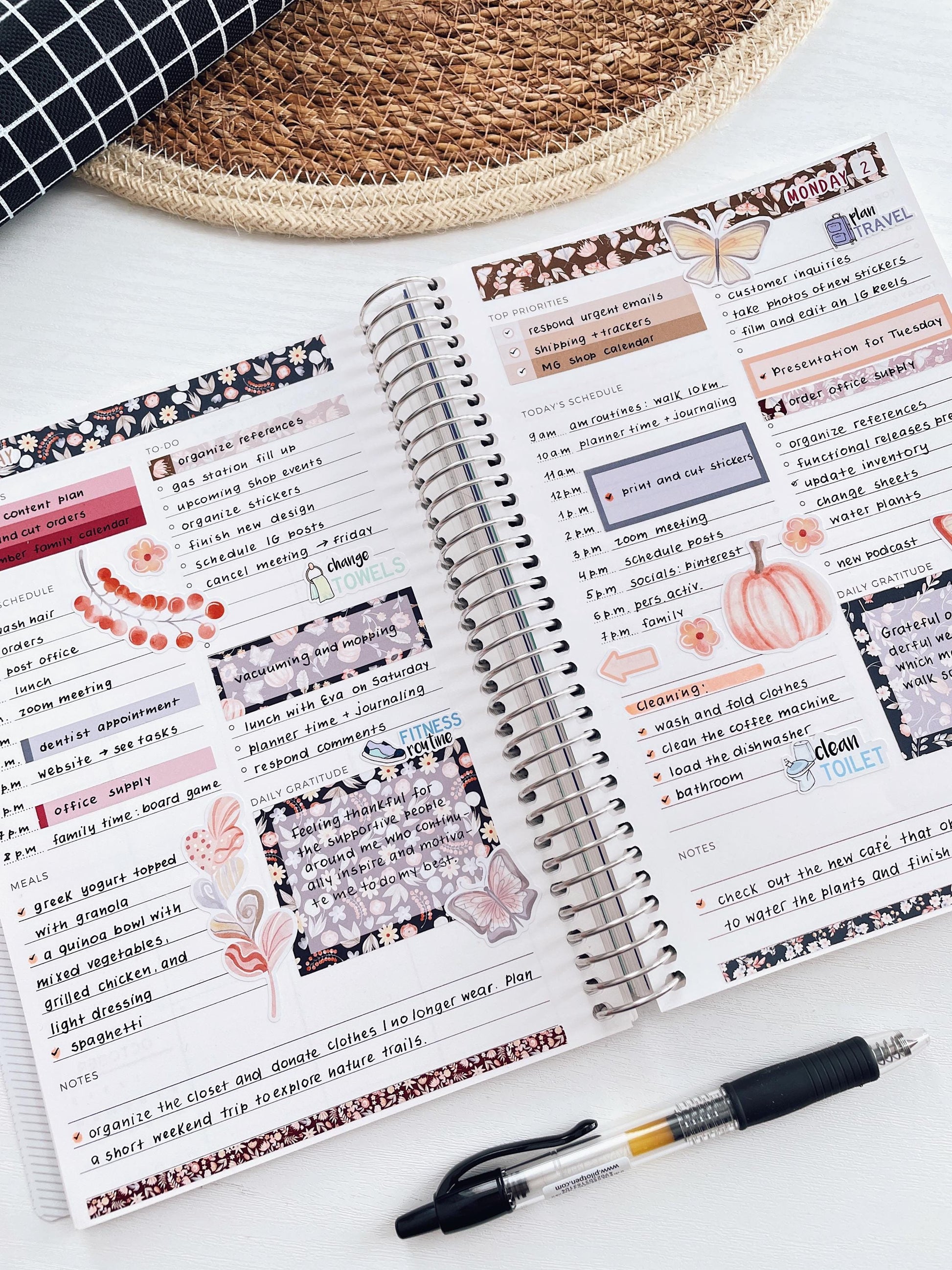 Kit 0213- 7x9 Plum Paper Daily - Provence - Planner - April