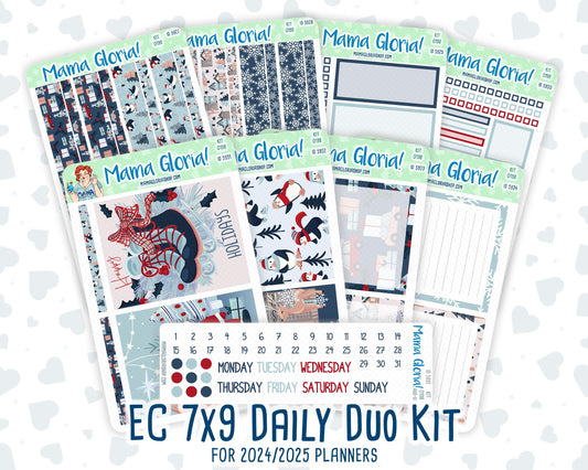 Kit 0198- 7x9 Daily Duo - Holiday Village -December - Christmas - Planner