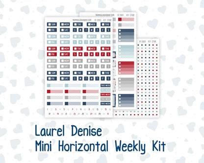 Kit 0198 Laurel Denise Mini Size – Weekly - Horizontal Layout - Holiday Village - December- Christmas