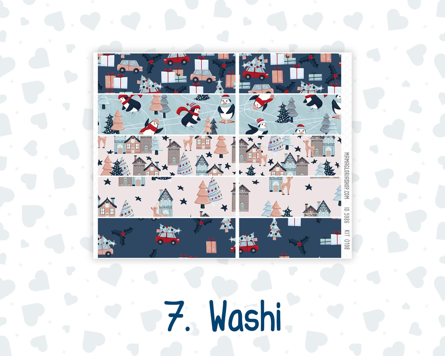 Kit 0198 Laurel Denise Standard Size – Weekly - Vertical Layout - Holiday Village - December- Christmas