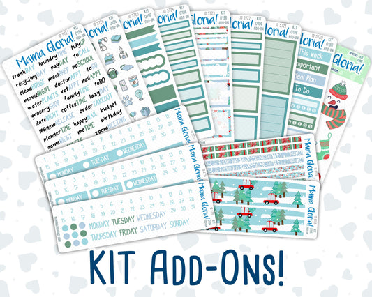 Kit 0196 Add Ons - Winter Warmth - December - Christmas - Planner Stickers - Kit 2024