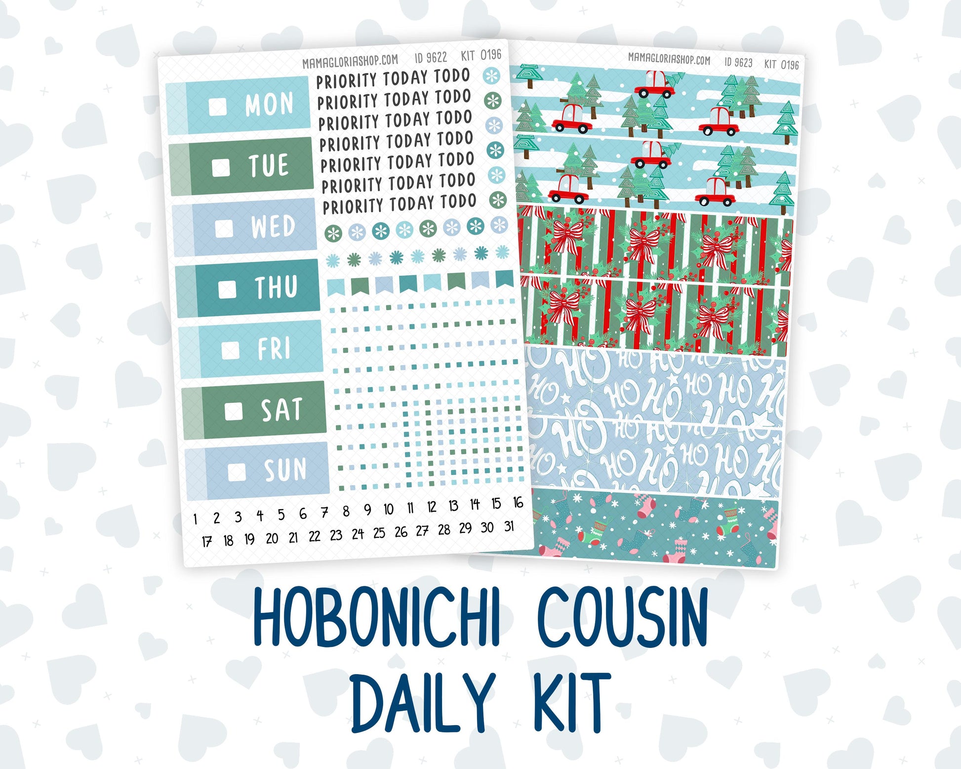 Kit 0196 Hobonichi Cousin – Daily Kit - Winter Warmth - December - Christmas