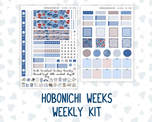 Kit 0199 Hobonichi Weeks – Weekly Kit - Icy Blossoms - December - Christmas