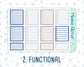 Kit 0199- 7x9 - Icy Blossoms - Weekly Kit For EC Horizontal Planners - December- Christmas