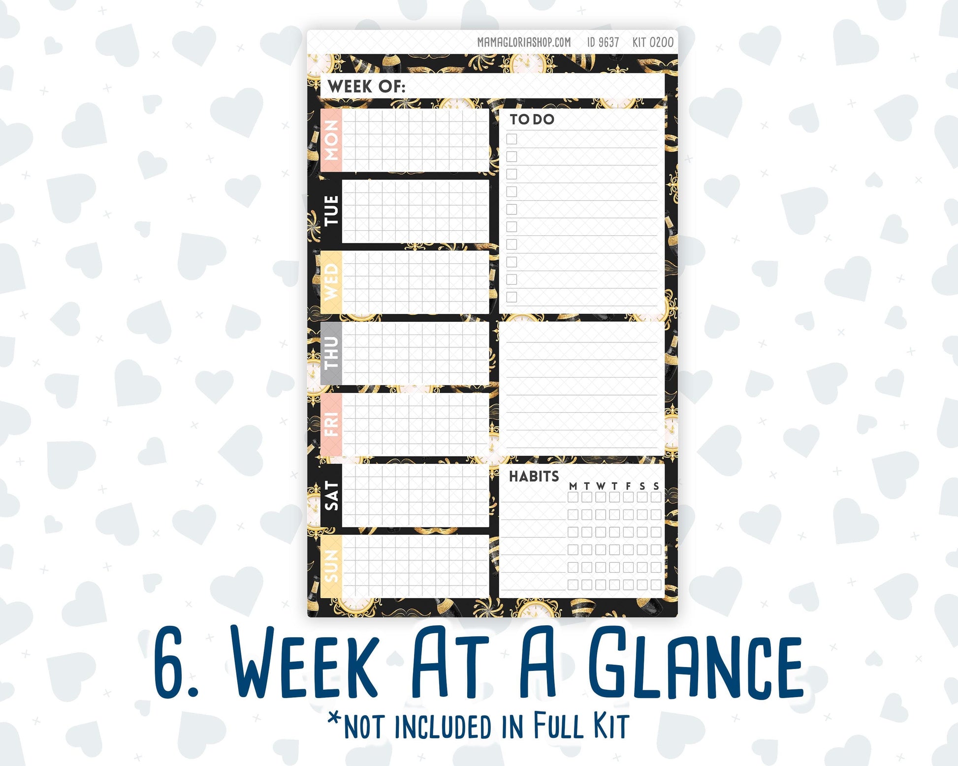 Kit 0200- A5 Daily Duo - Golden Hour - January - New Year -Planner