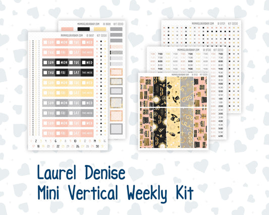 Kit 0200 Laurel Denise Mini Size – Weekly - Vertical Layout - Golden Hour - January- New Year