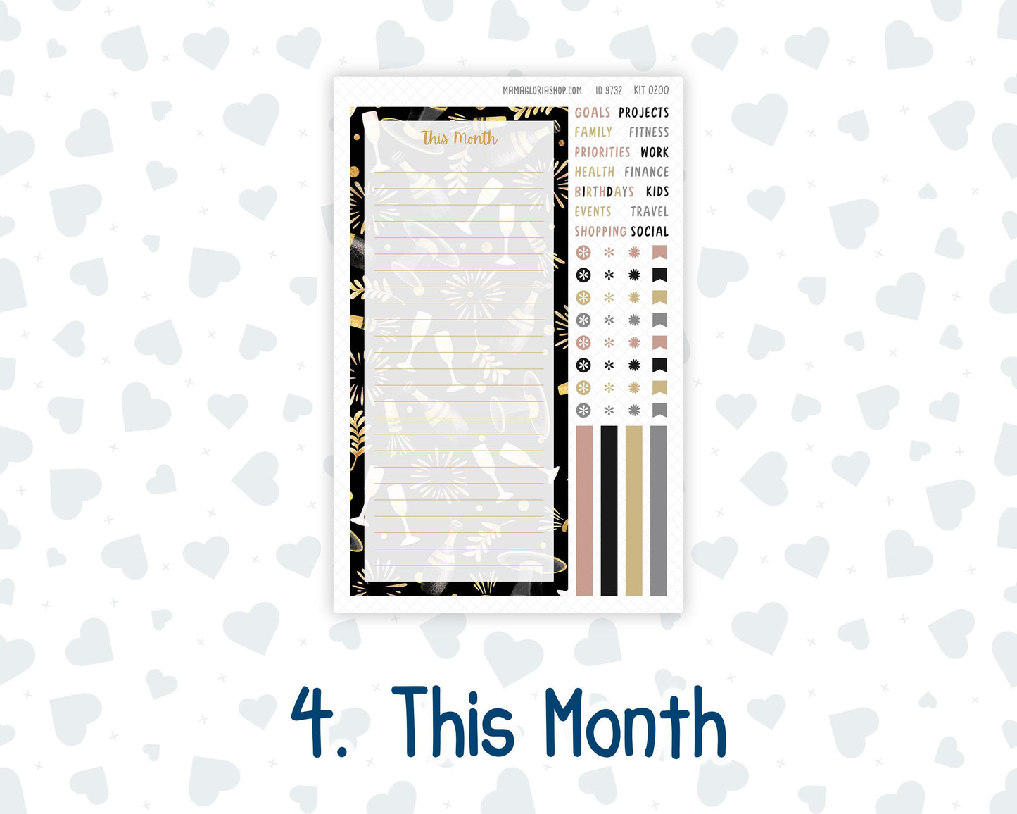 Kit 0200 Laurel Denise Standard Size – Monthly - Golden Hour - January - New Year