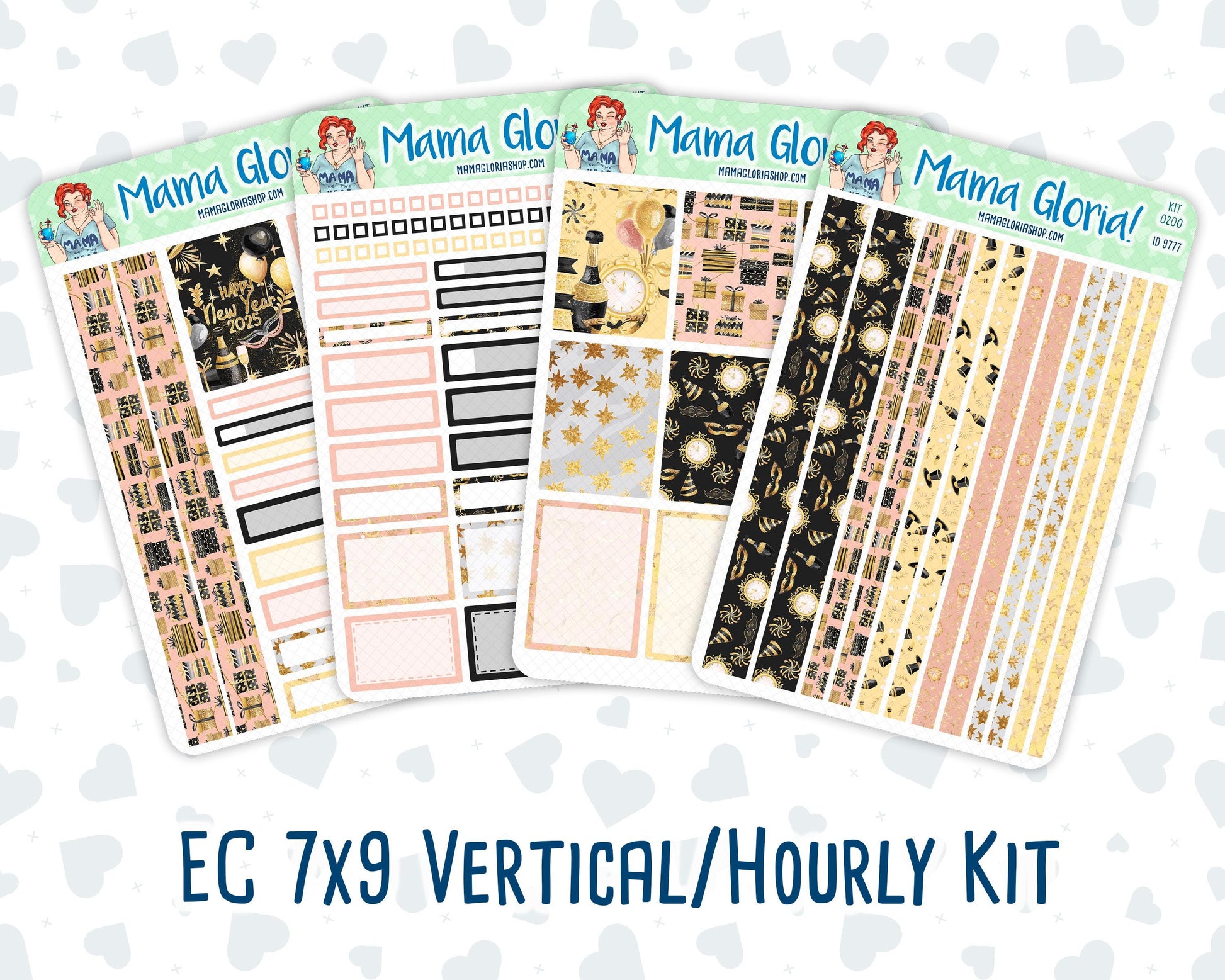 Kit 0200- 7x9 - Golden Hour - January- New Year - Weekly Kit For Planners