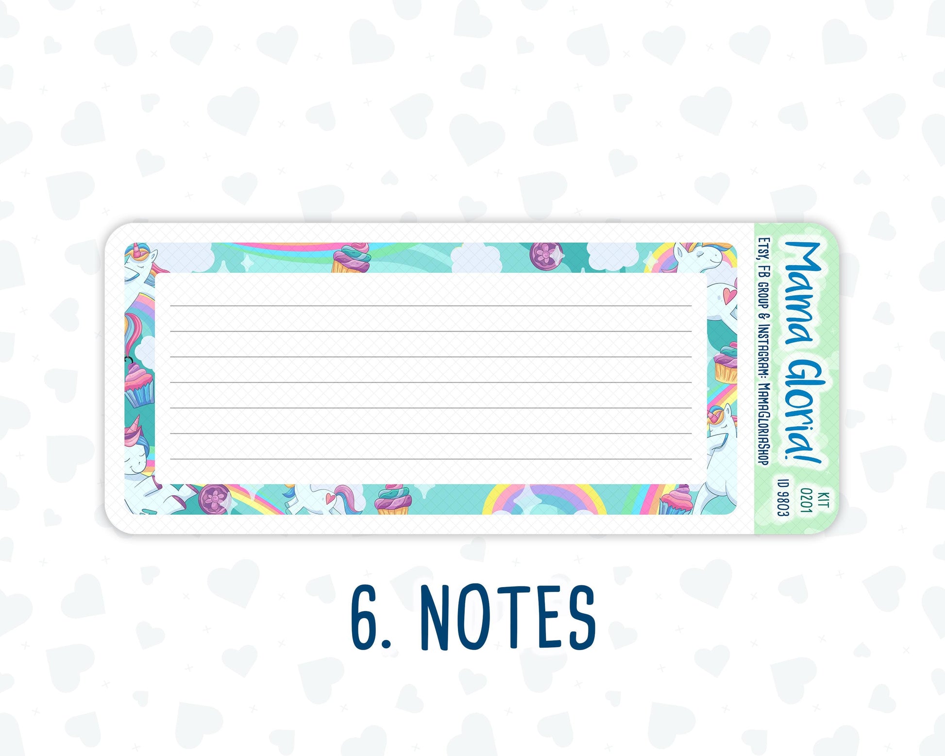 Kit 0201- 7x9 - Dream Big - January - Notes Pages - Dashboard Kit - Productivity Page