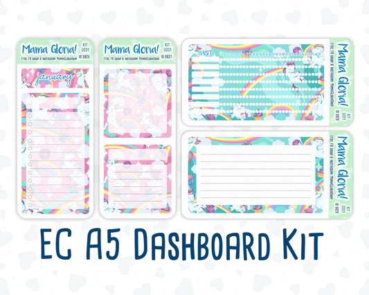 Kit 0201- A5 - Dream Big - January -Notes Pages - Dashboard Kit - Productivity Page