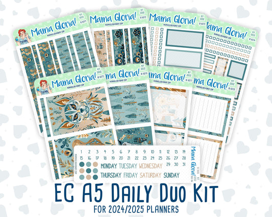 Kit 0202- A5 Daily Duo - Folky Forest - January -Planner