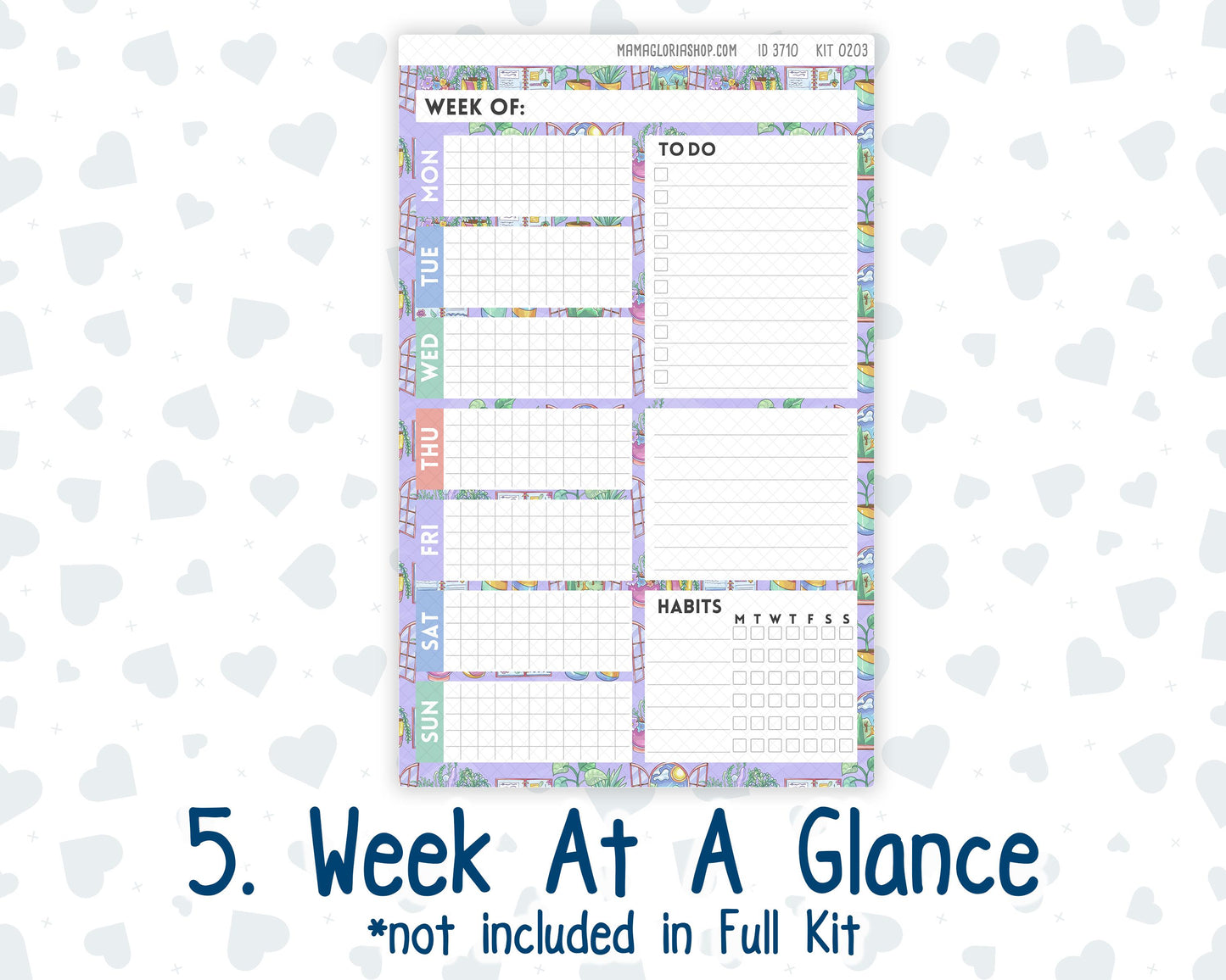 Kit 0203 A5 Plum Paper Daily - Self-Care - Planner -January