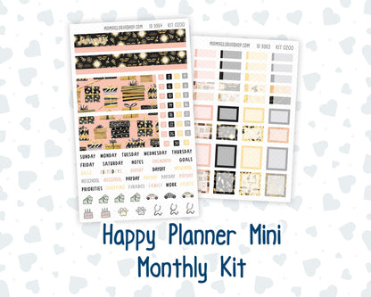 HP - Monthly - Kit 0200 - Golden Hour - January- New Year - For Mini Happy Planner