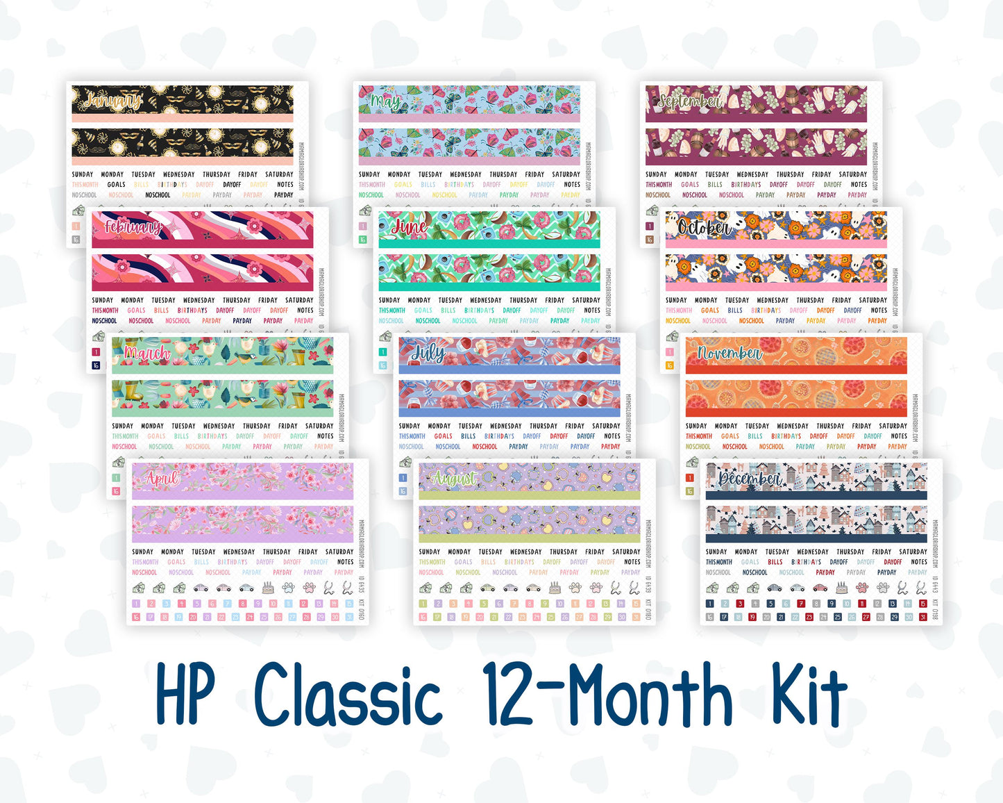 HP Classic - 12-Month Kit - 2025- For Classic Happy Planner