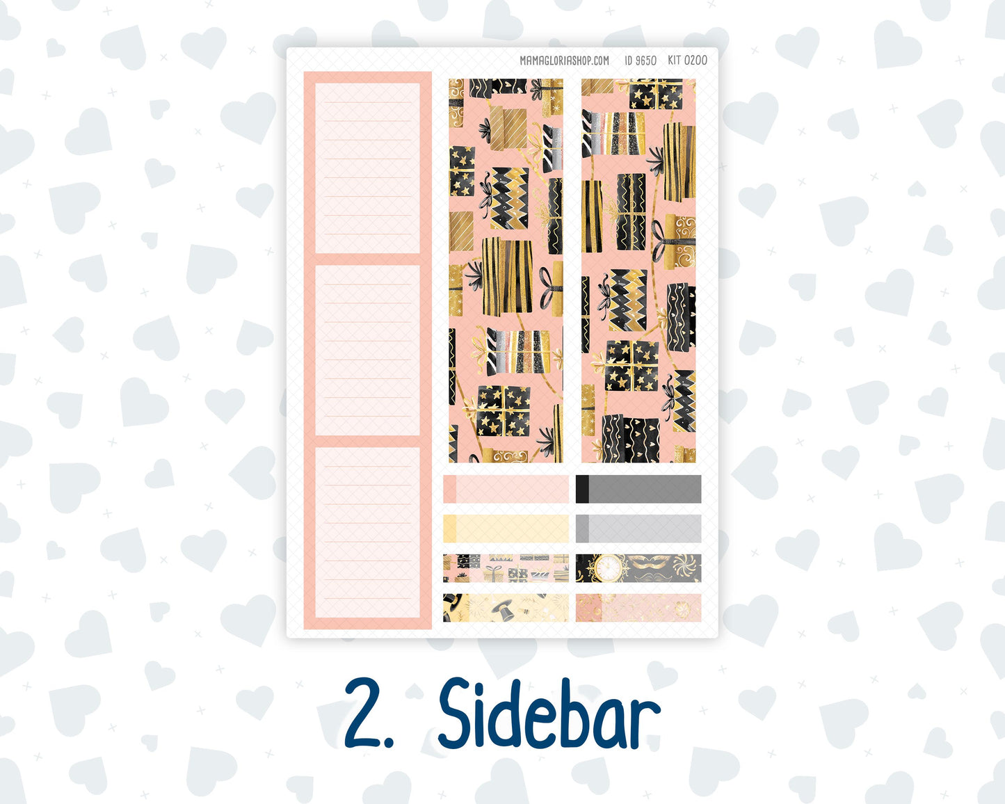 EC 8.5x11 Monthly - Kit 0200- Golden Hour - January - New Year- For Erin Condren Planners