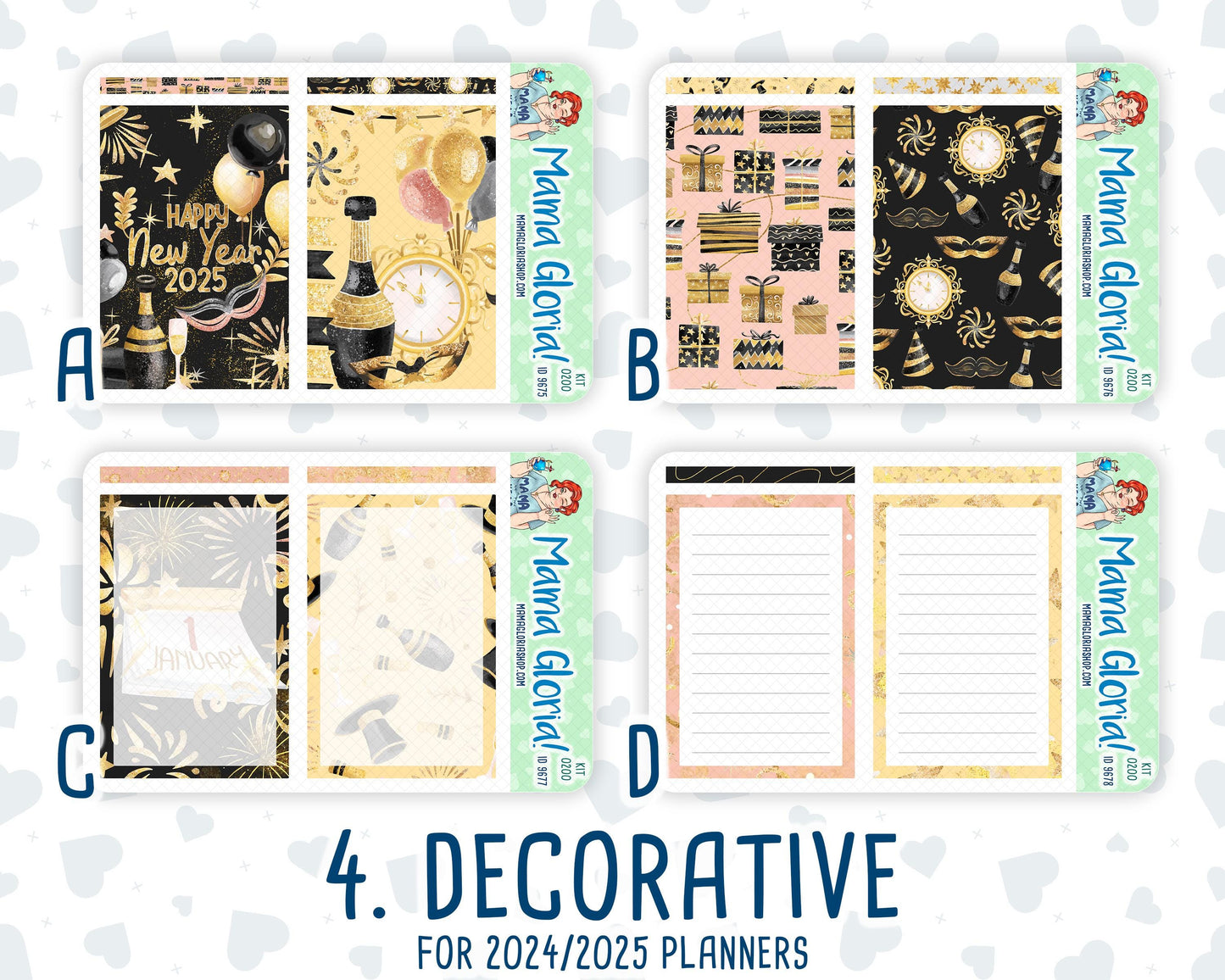 Kit 0200- A5 Daily Duo - Golden Hour - January - New Year -Planner