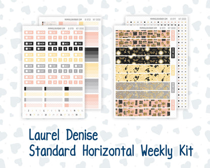 Kit 0200 Laurel Denise Standard Size – Weekly - Horizontal Layout - Golden Hour - New Year- January