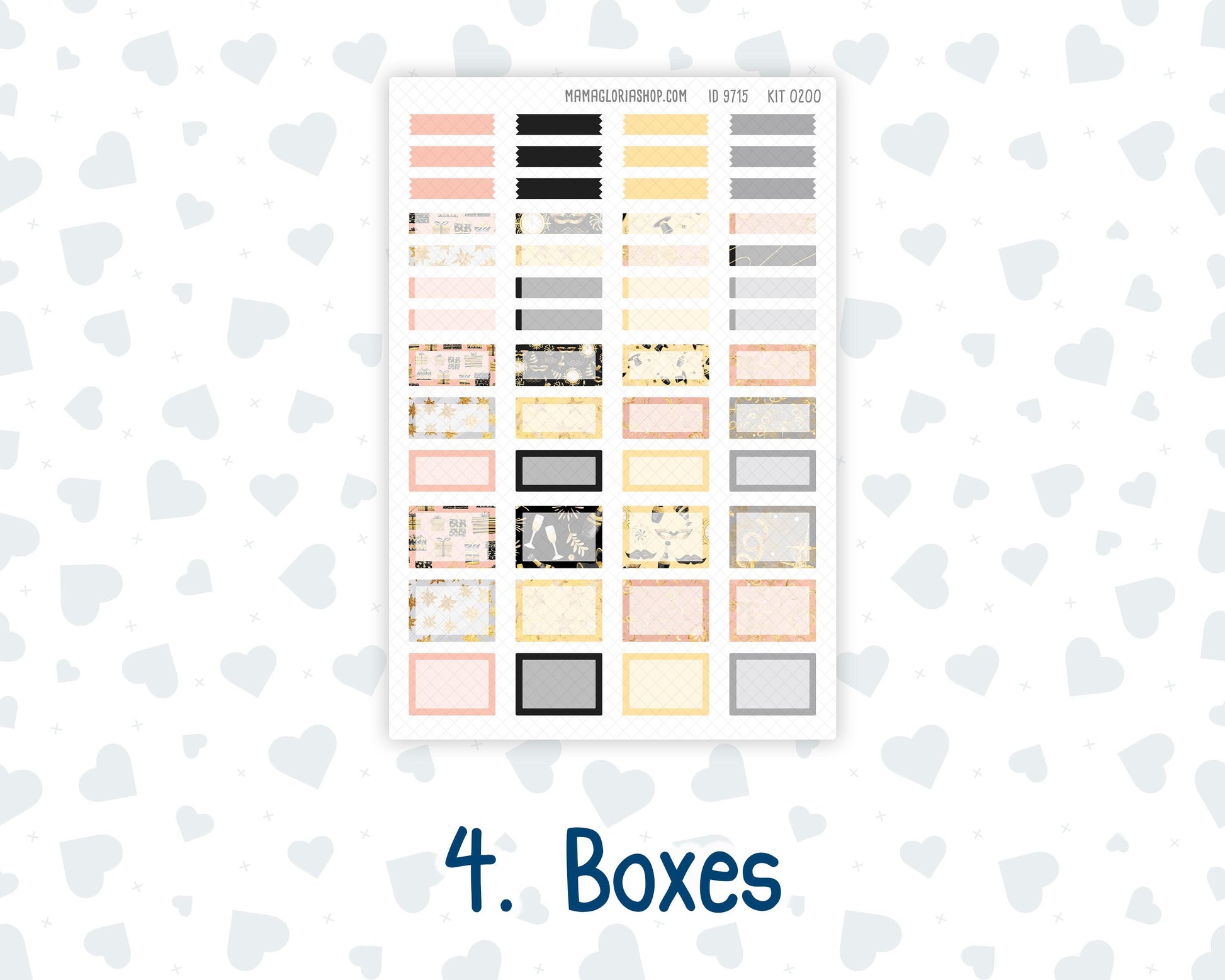 Kit 0200 Laurel Denise Standard Size – Weekly - Vertical Layout - Golden Hour - January - New Year