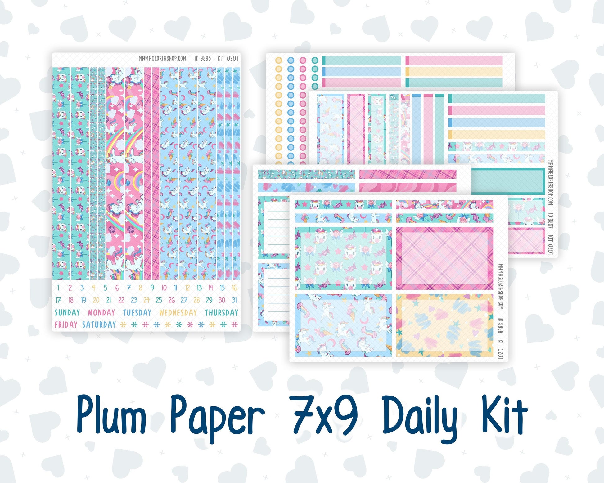 Kit 0201- 7x9 Plum Paper Daily - Dream Big - Planner - January