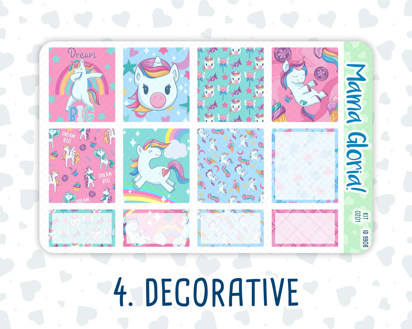 Kit 0201 -7x9 - Dream Big - Weekly Kit For EC Horizontal Planners - January