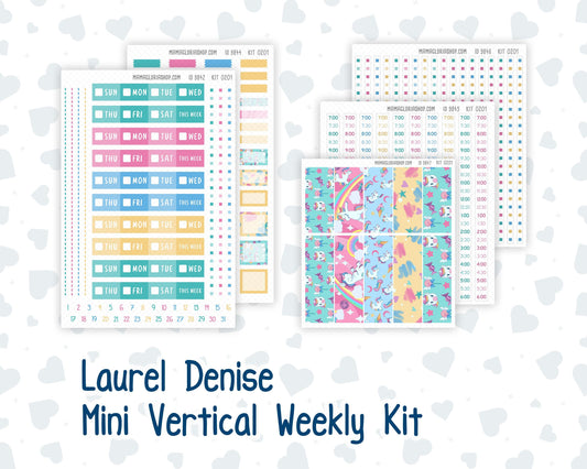 Kit 0201 Laurel Denise Mini Size – Weekly - Vertical Layout - Dream Big - January