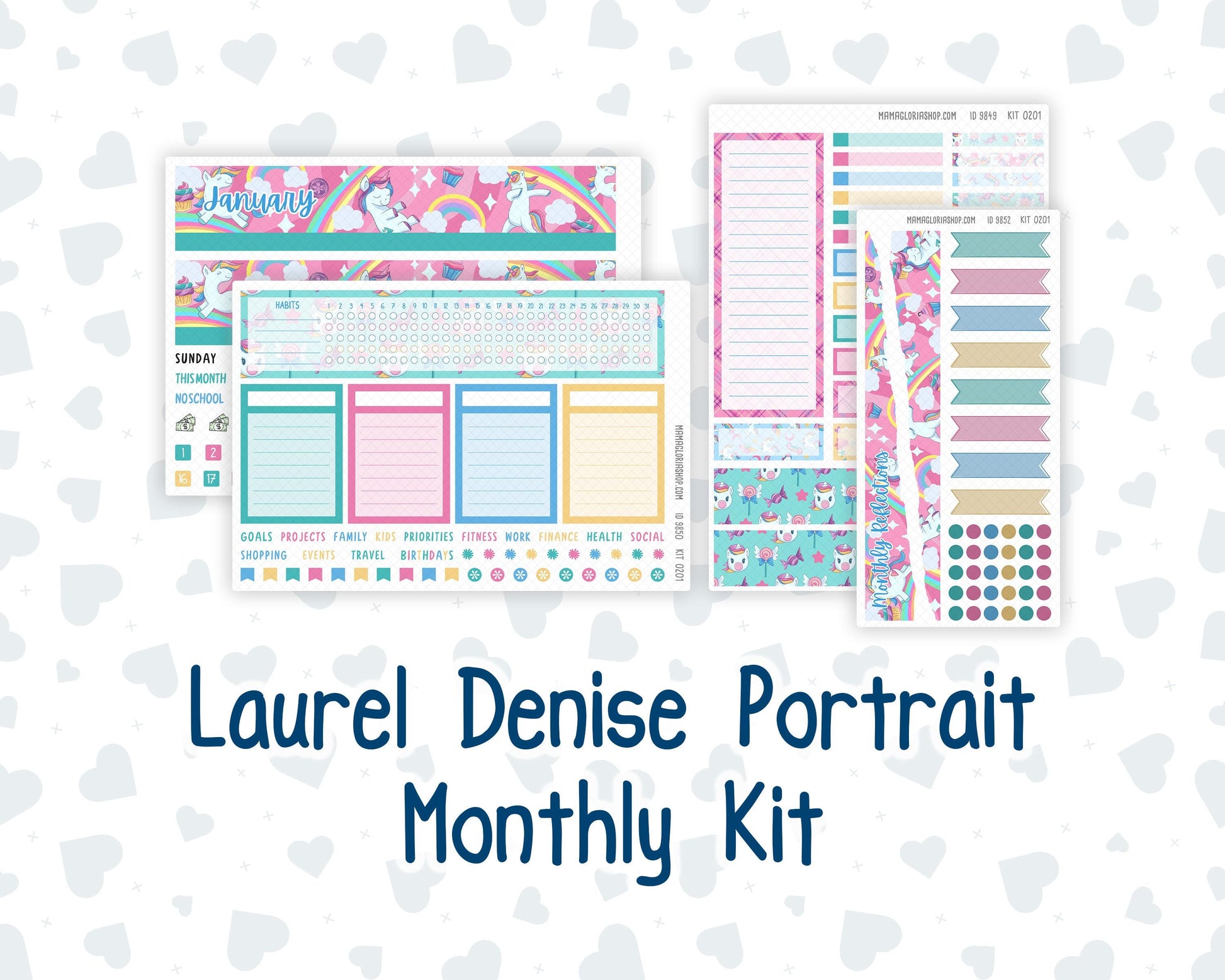 Kit 0201 Laurel Denise Portrait – Monthly - Dream Big - January