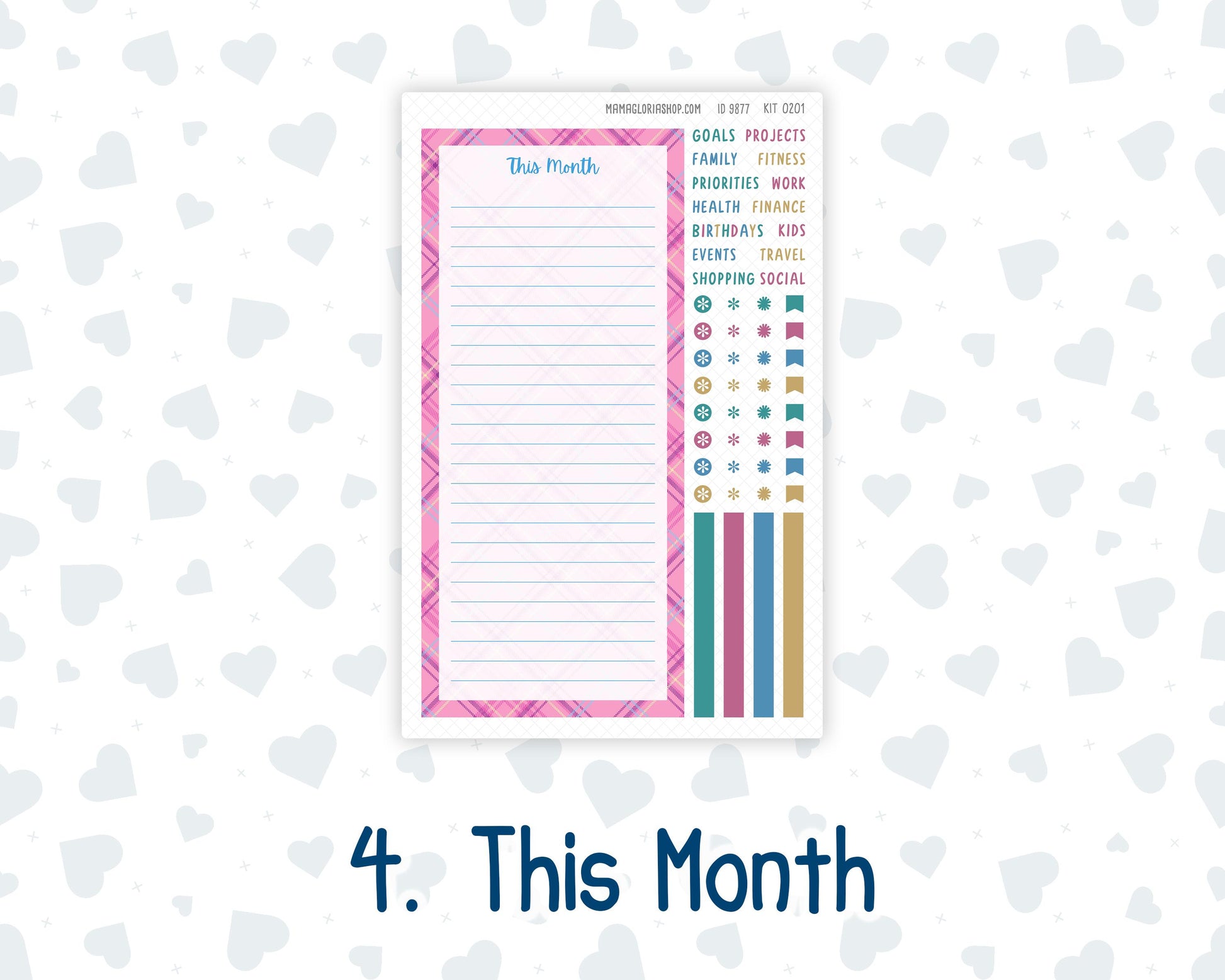 Kit 0201 Laurel Denise Standard Size – Monthly - Dream Big - January