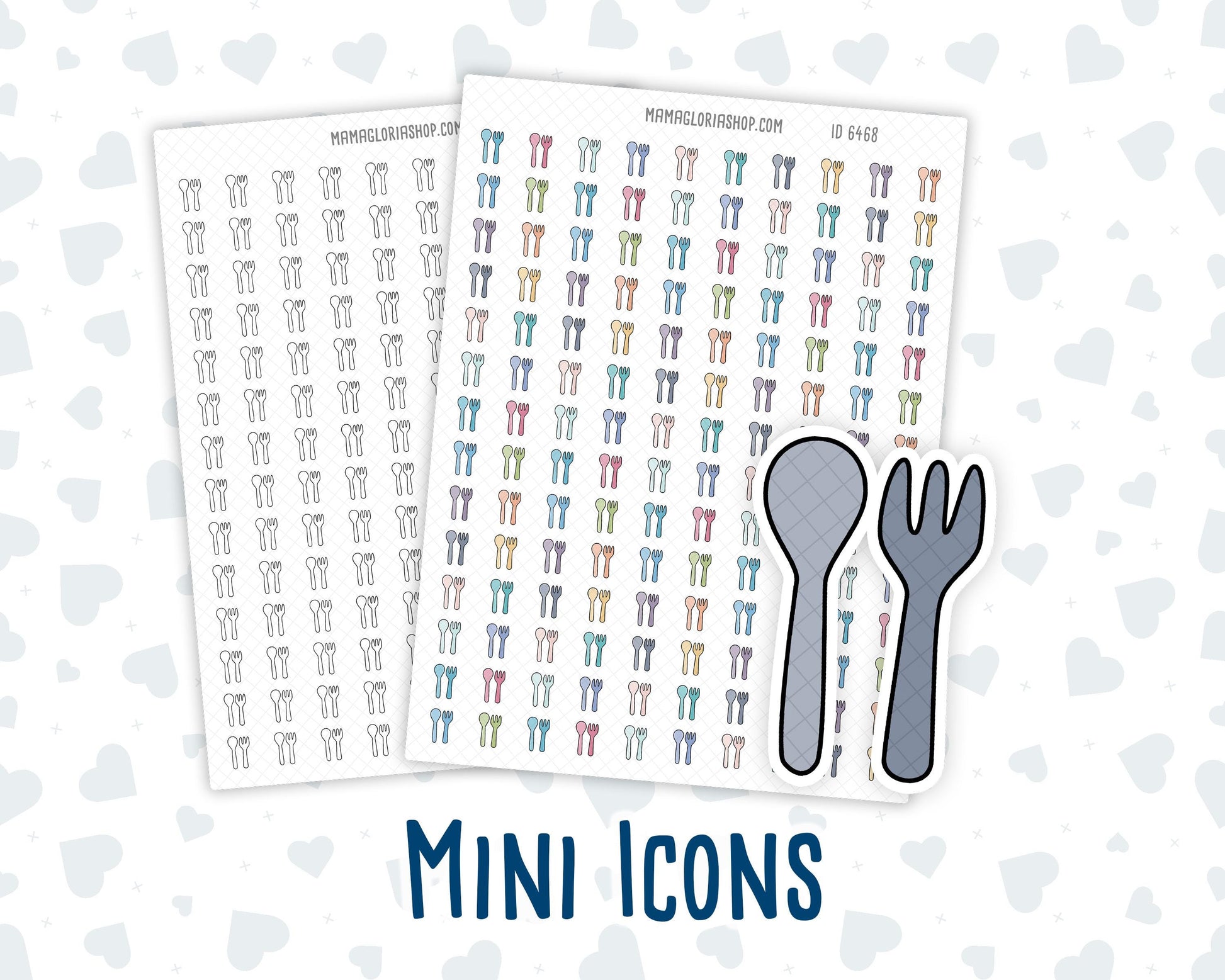 Falk & Spoon - Meal Prep - Weekly Menu - Doodle Icon Sticker