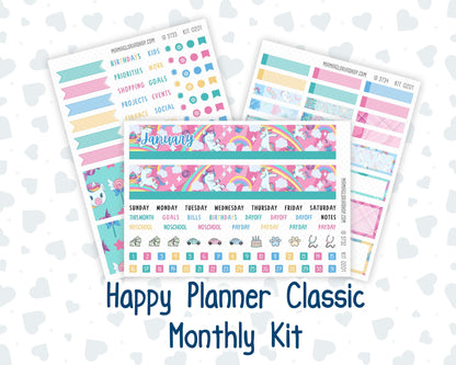 HP - Monthly - Kit 0201 - Dream Big - January - New Year - For Classic Happy Planner