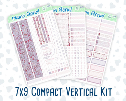 Kit 0204- 7x9 Compact Vertical - Valentine's Garden- Weekly - February